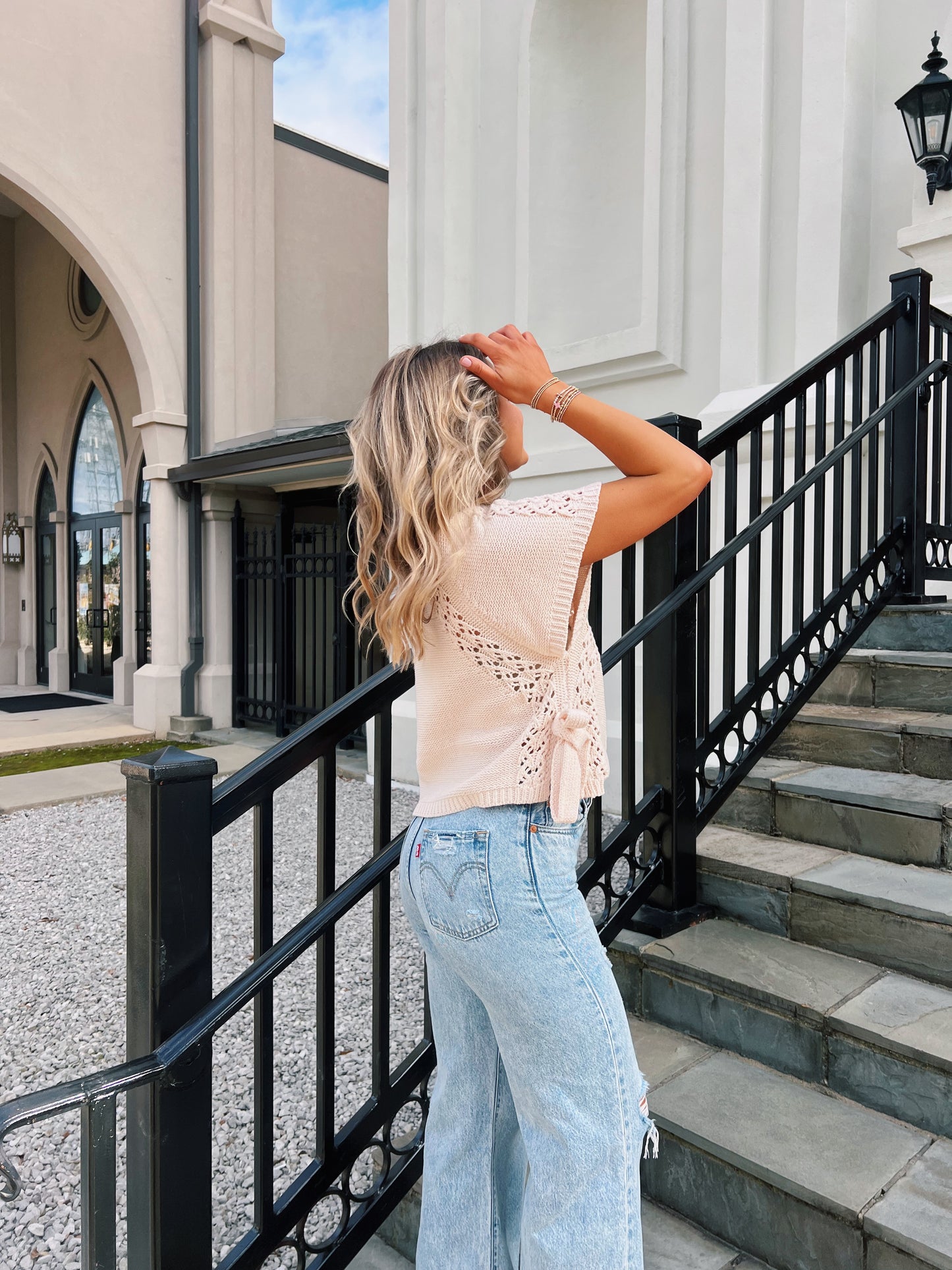 Love Letter Sweater Vest Cream