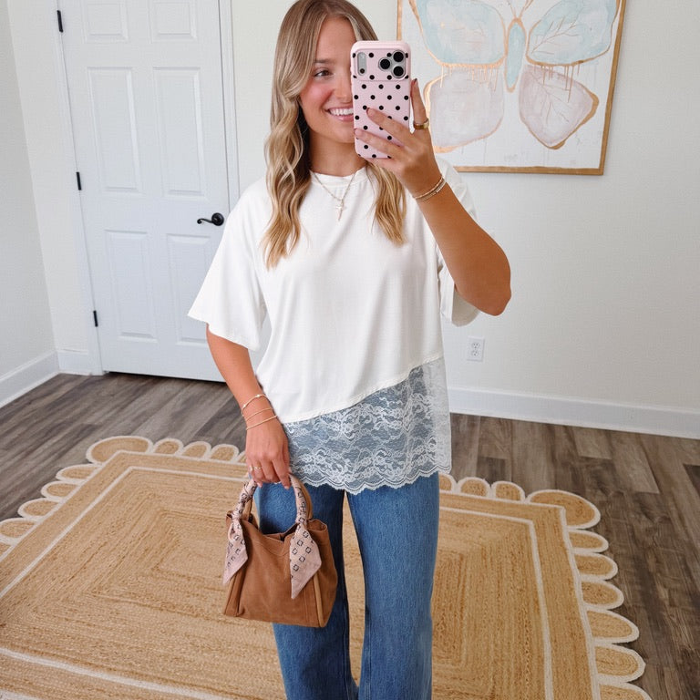 Ivory Lace Tee