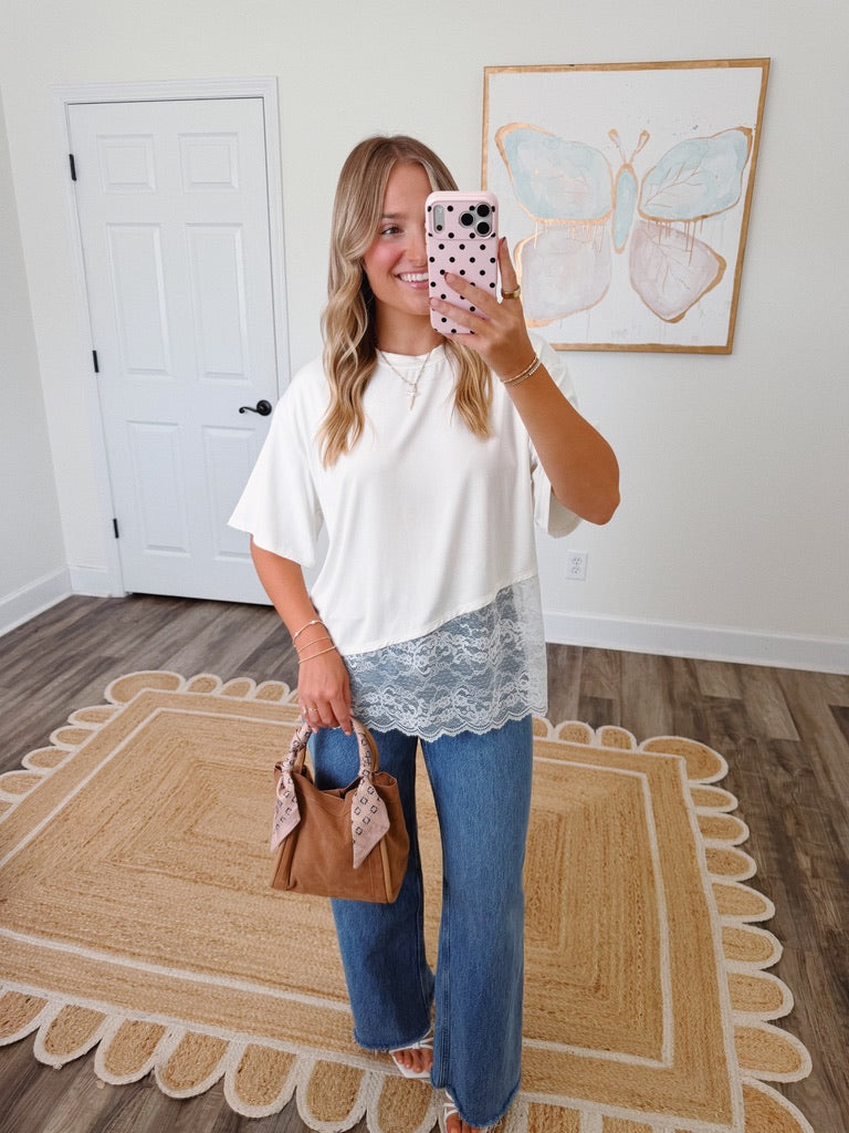 Ivory Lace Tee
