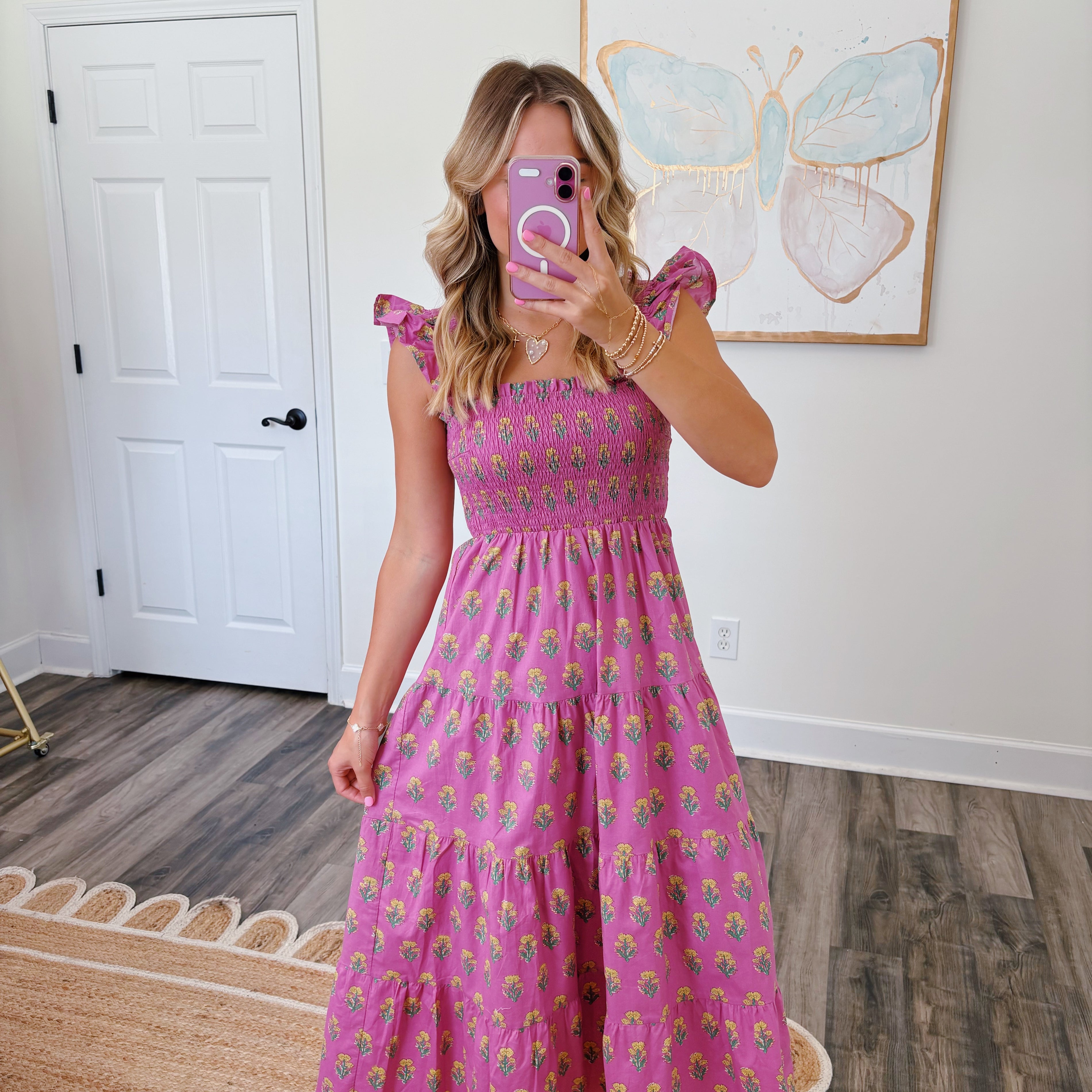 Orchid Smocked Dress