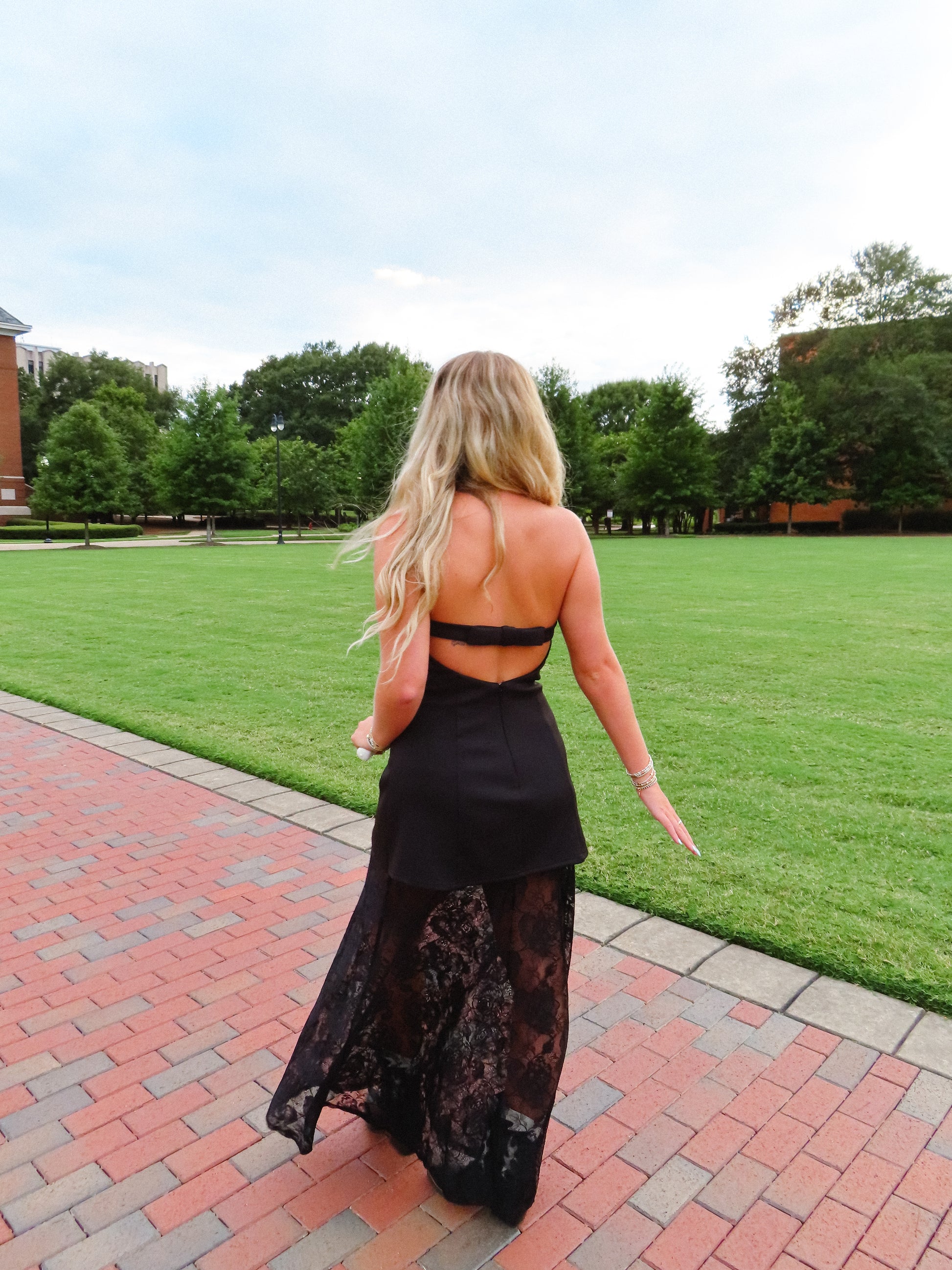 Midnight Lace Maxi Dress