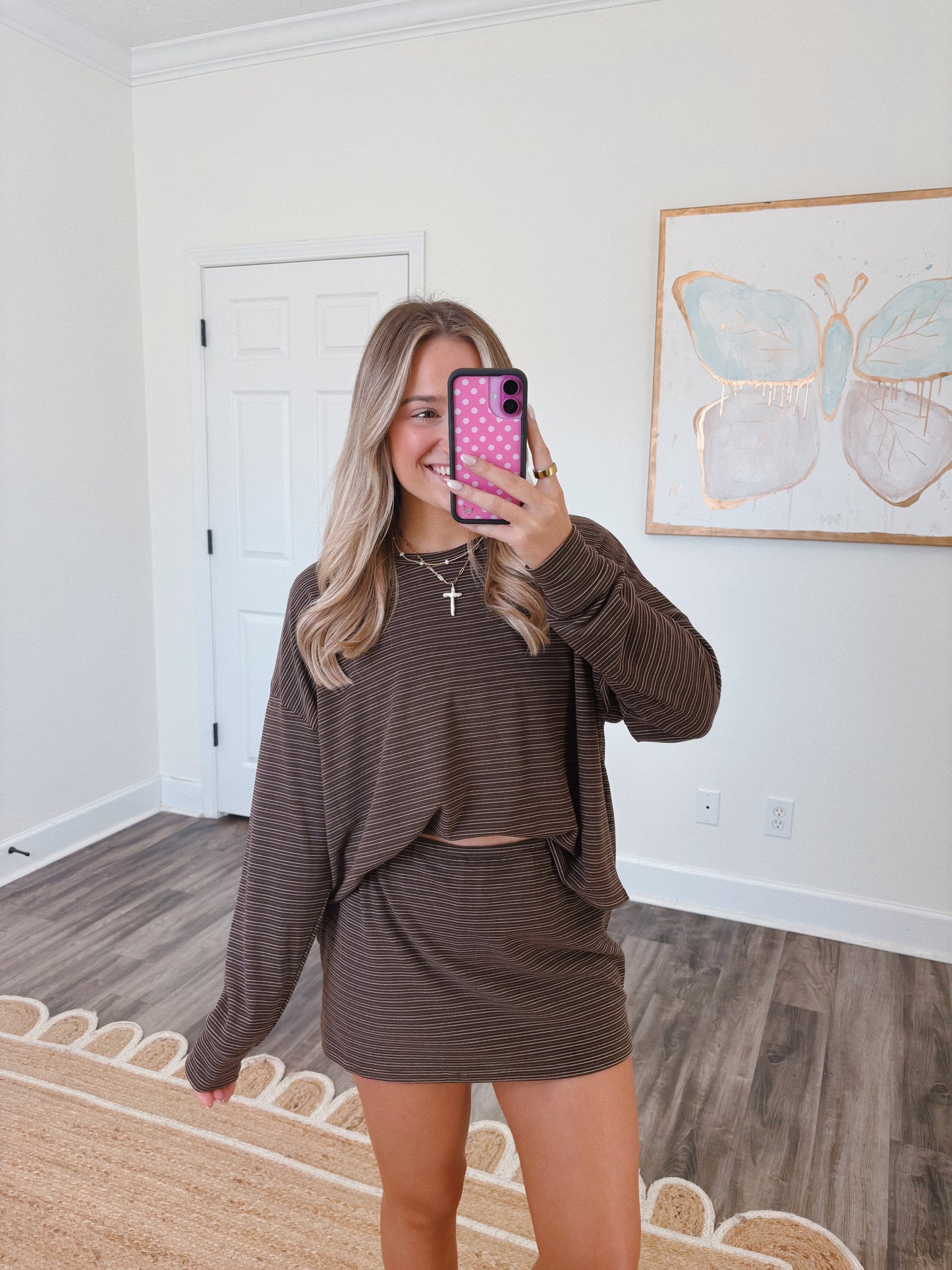 Blair Striped Mini Skort Set