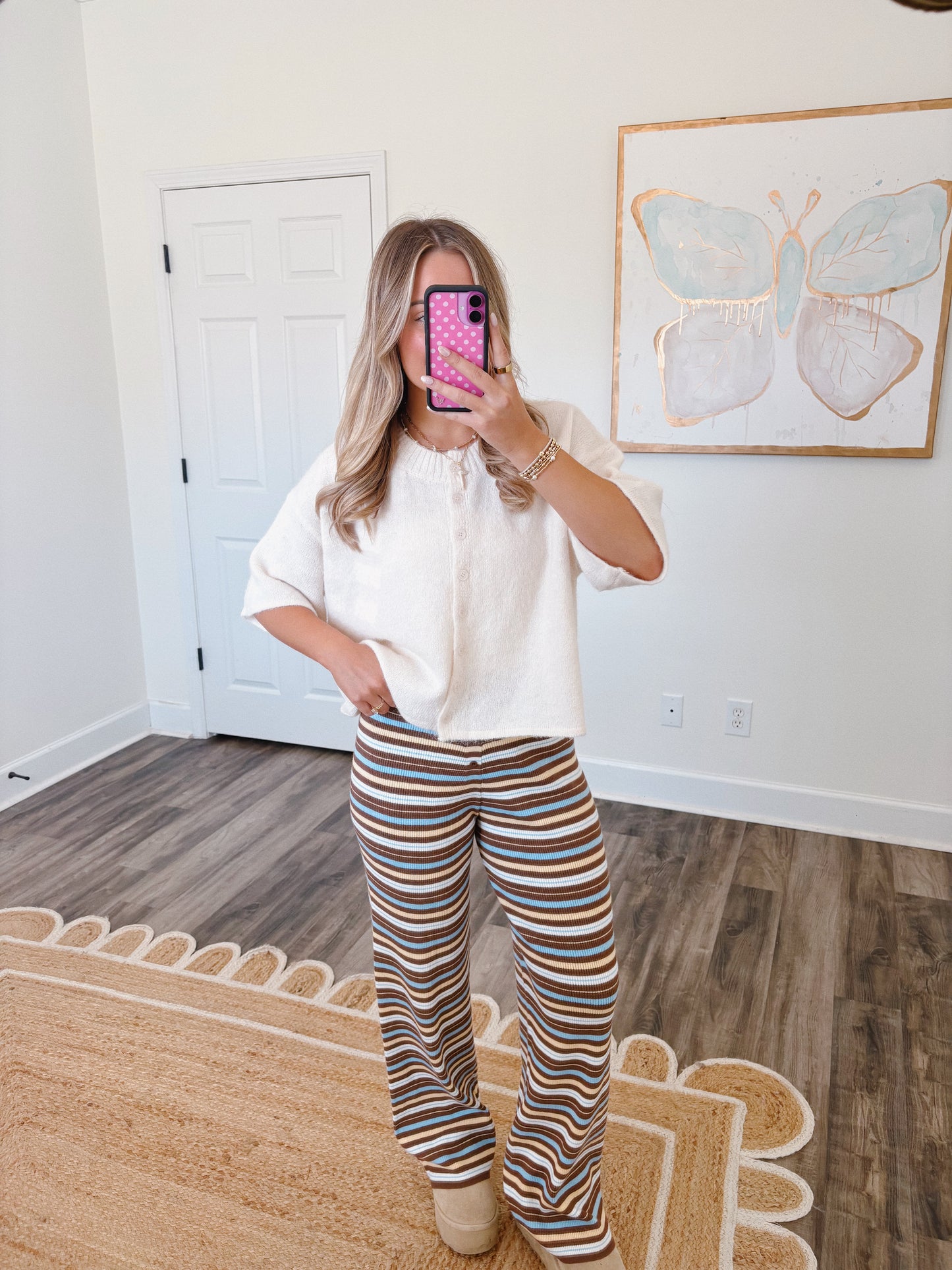 Cocoa Striped Knit Pants