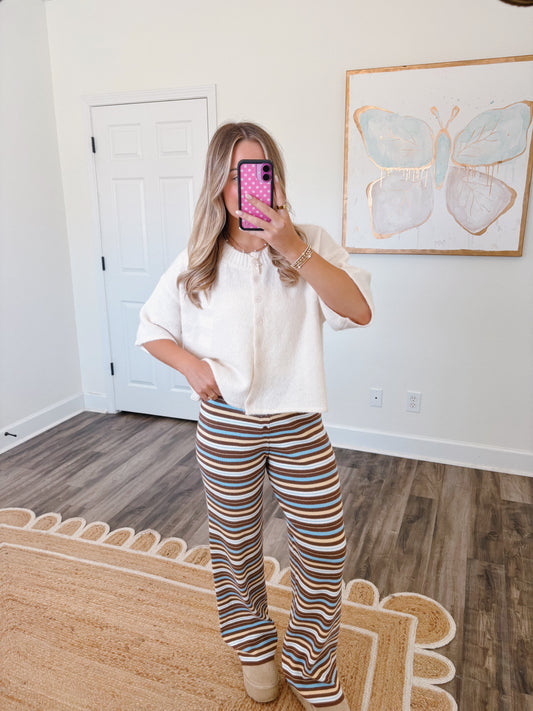Cocoa Striped Knit Pants