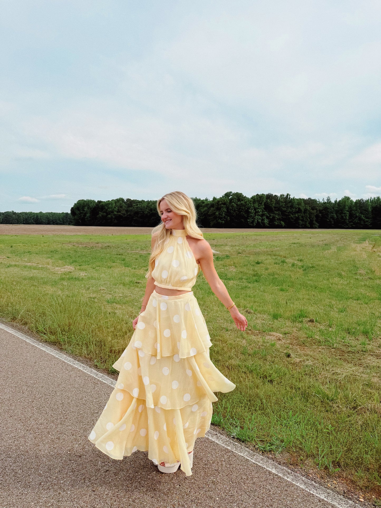 Polka Dot Dreams Set in Yellow