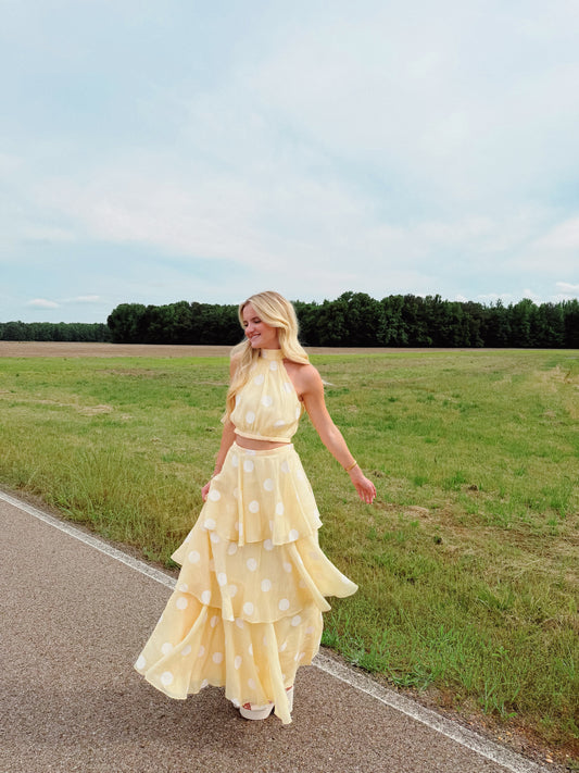 Polka Dot Dreams Set in Yellow