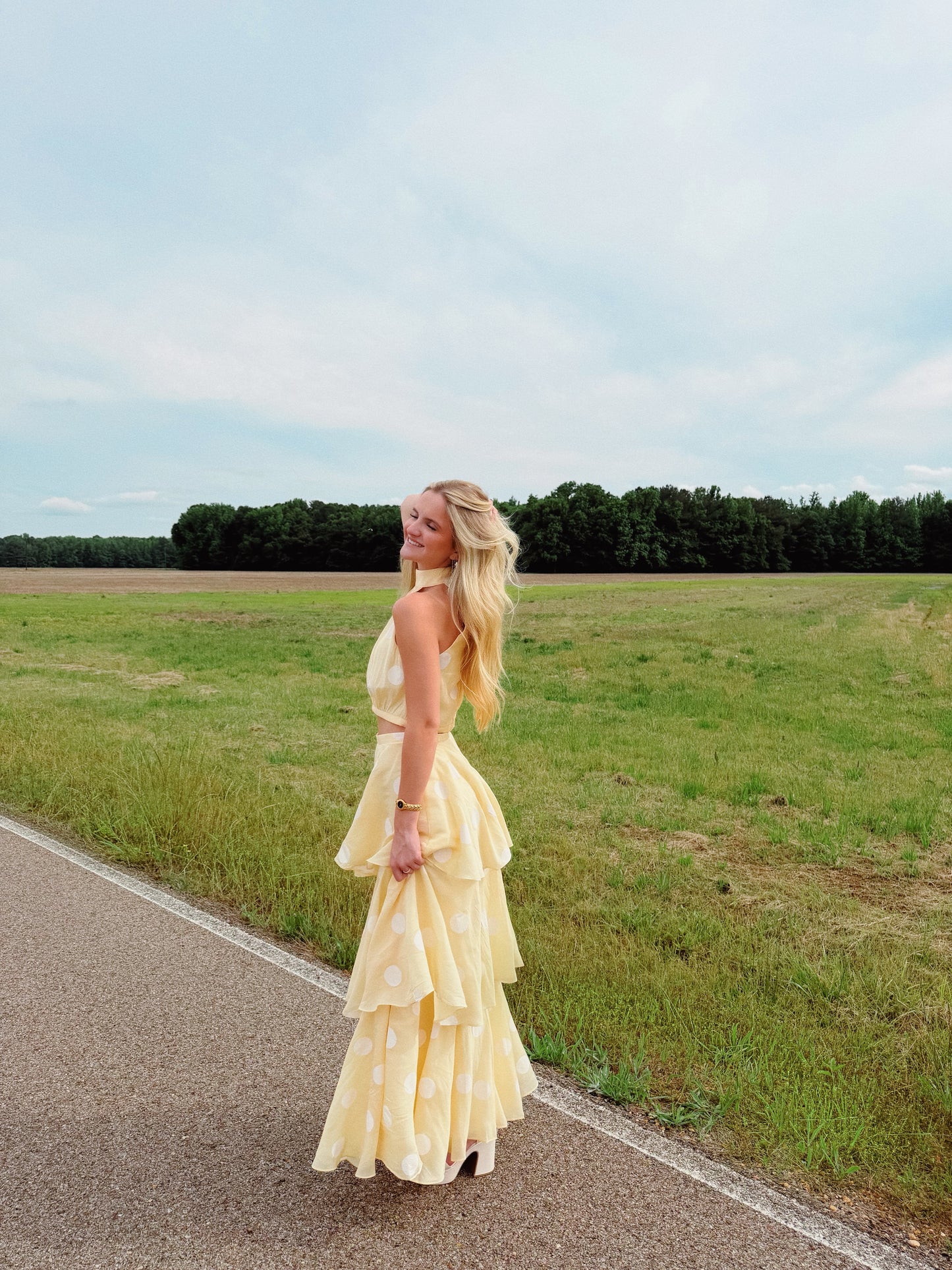 Polka Dot Dreams Set in Yellow