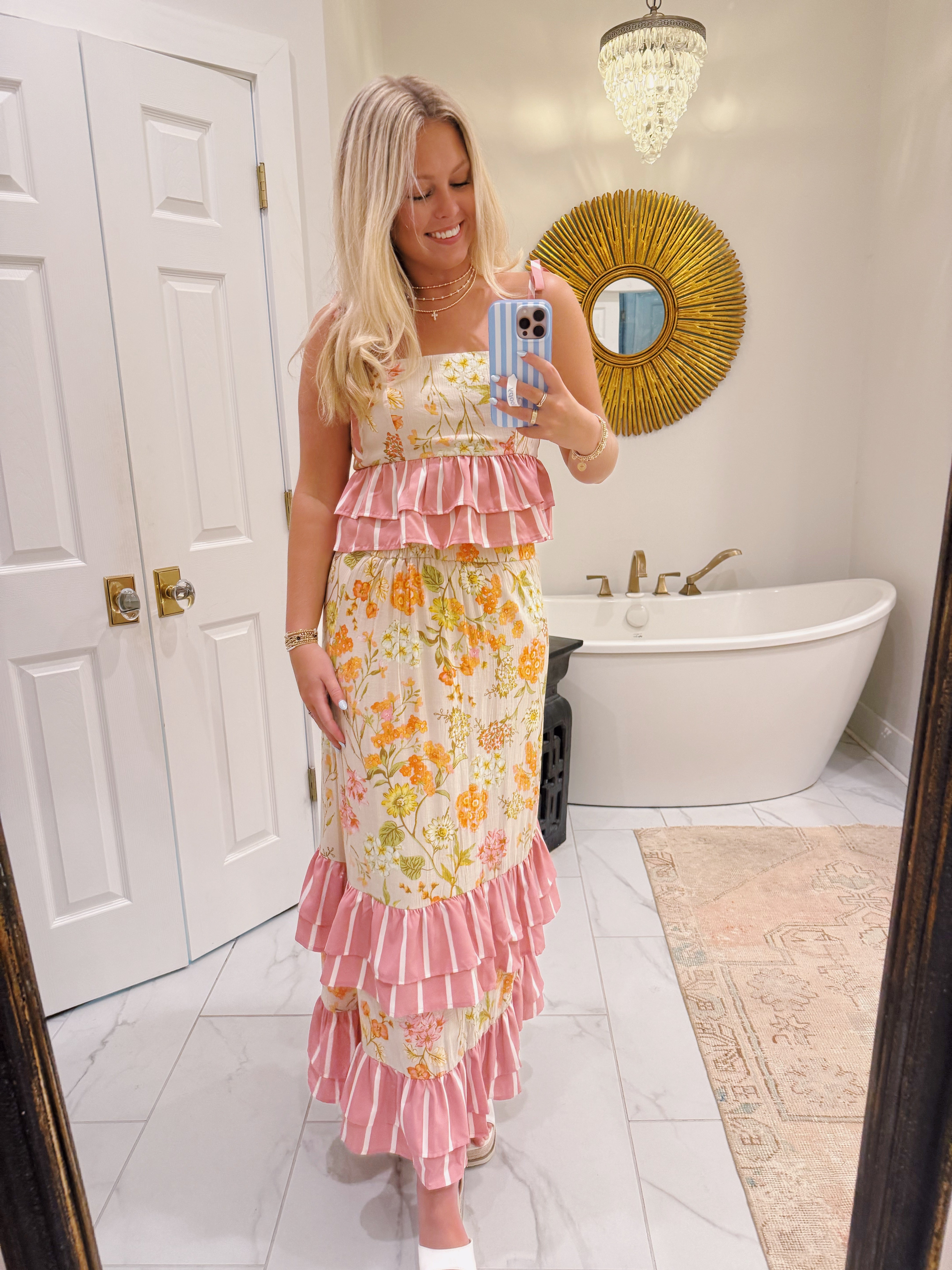 Peach Tea Skirt Set – Color Collective