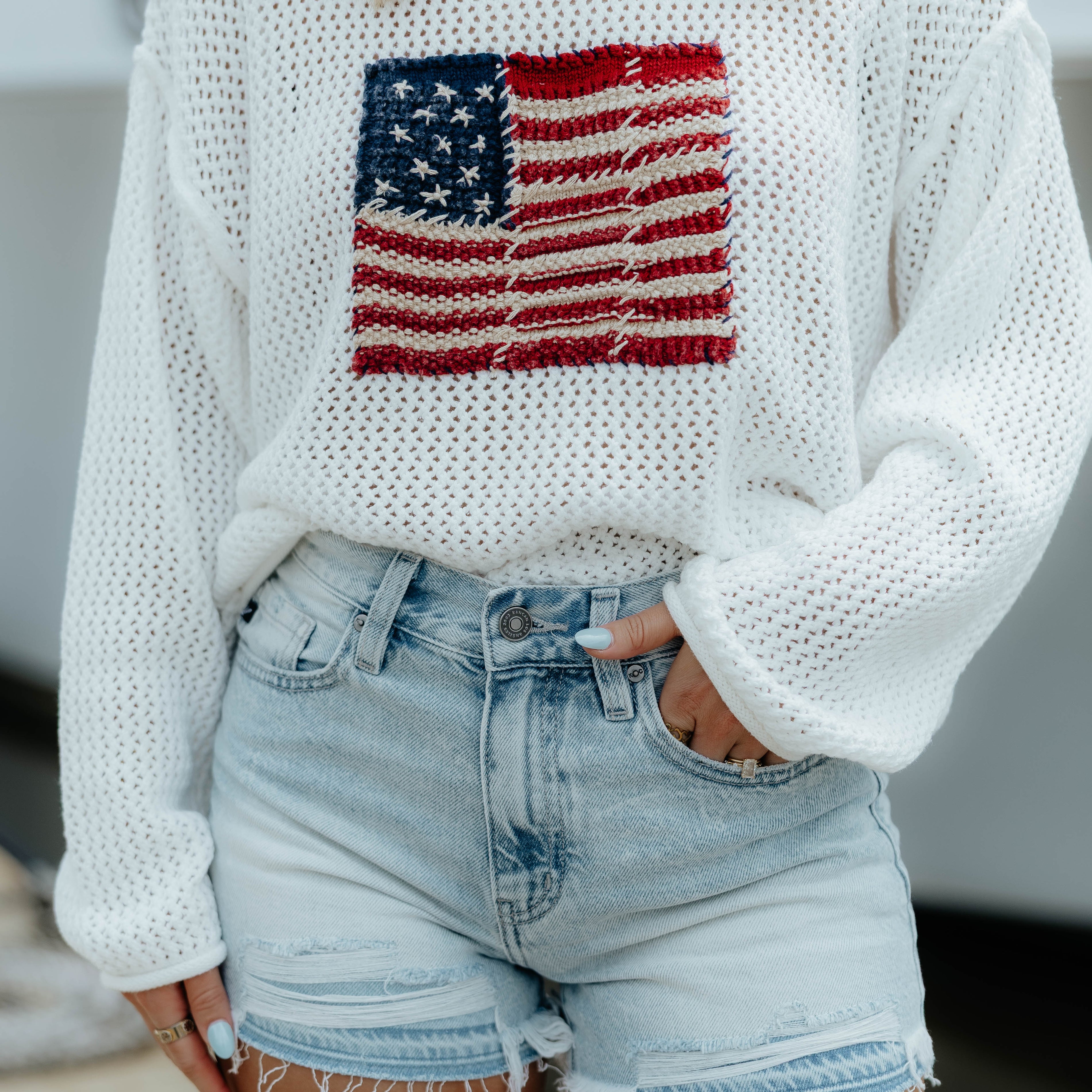 Frayed Denim Shorts