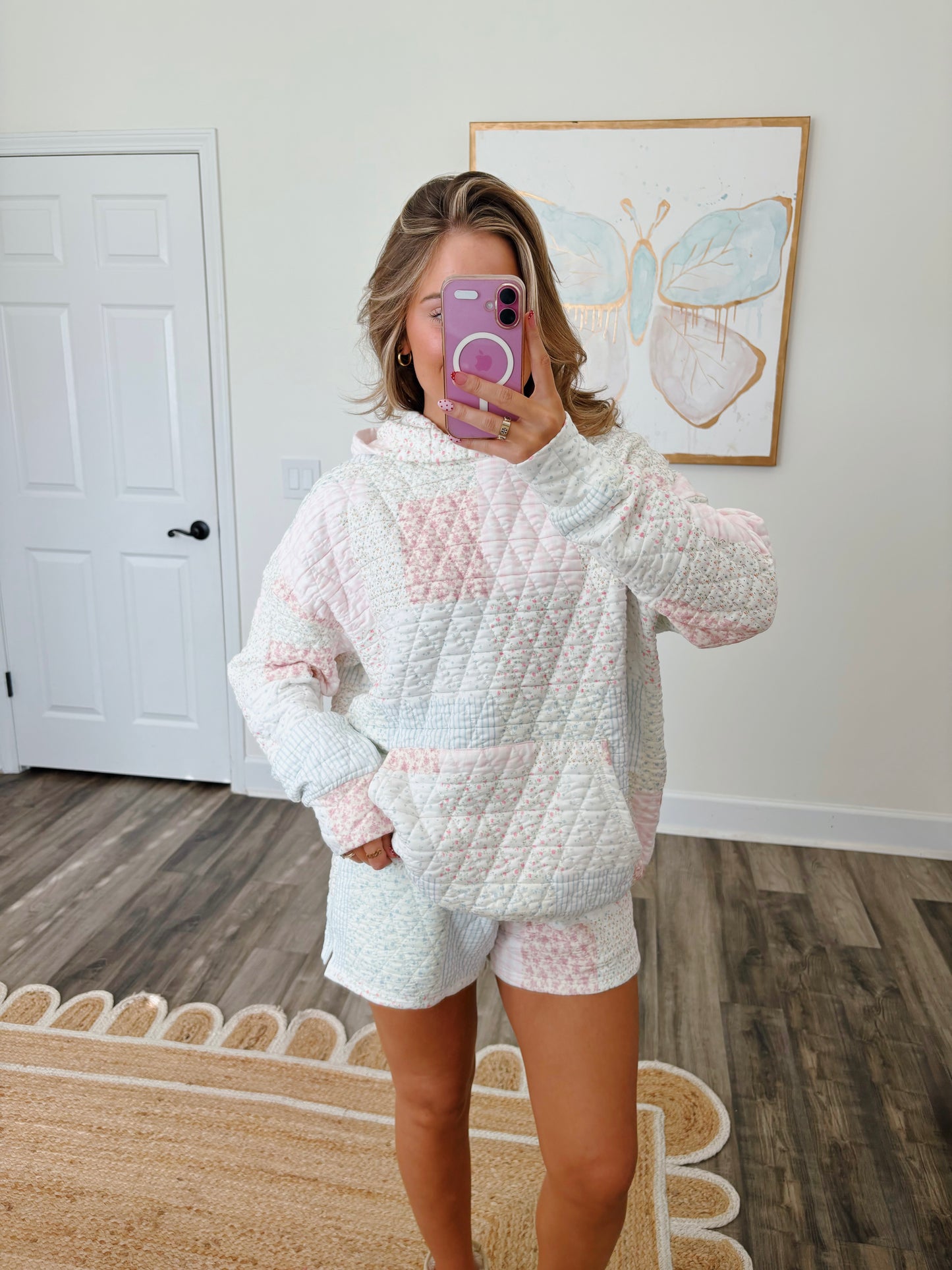 Pastel Quilted Hoodie