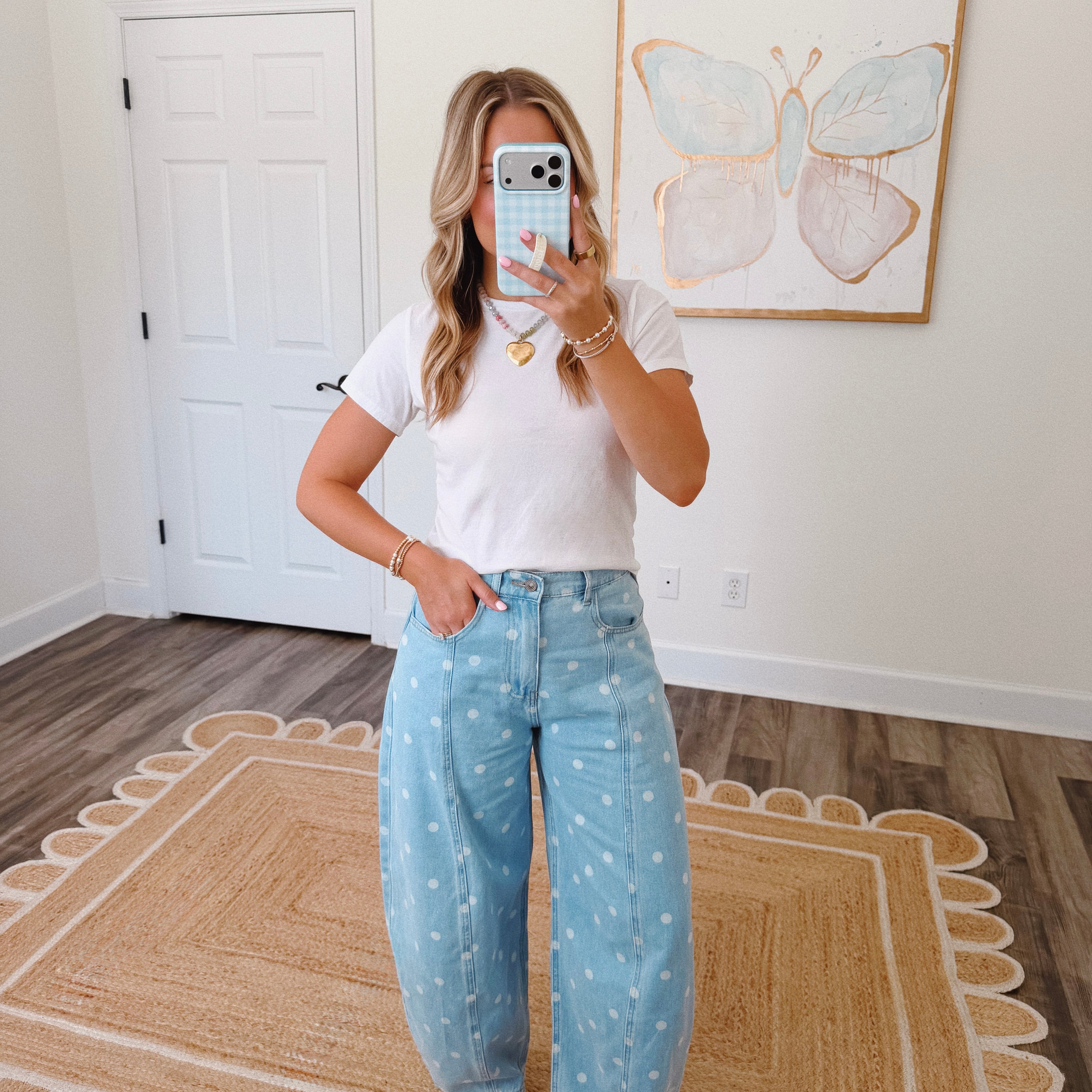 Denim Dottie Barrel Jeans