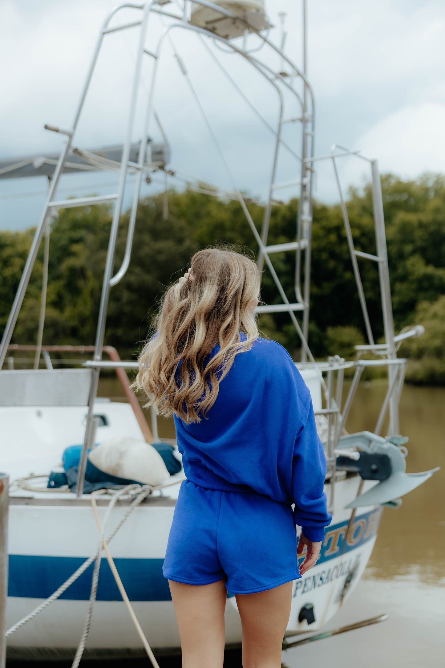 Royal Blue Liberty Sweatshirt Set