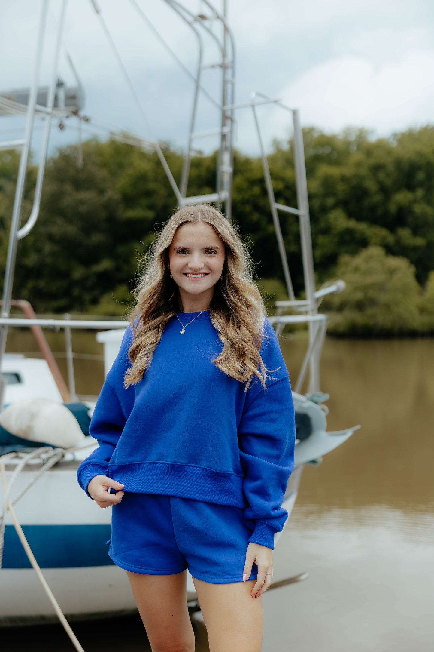 Royal Blue Liberty Sweatshirt Set