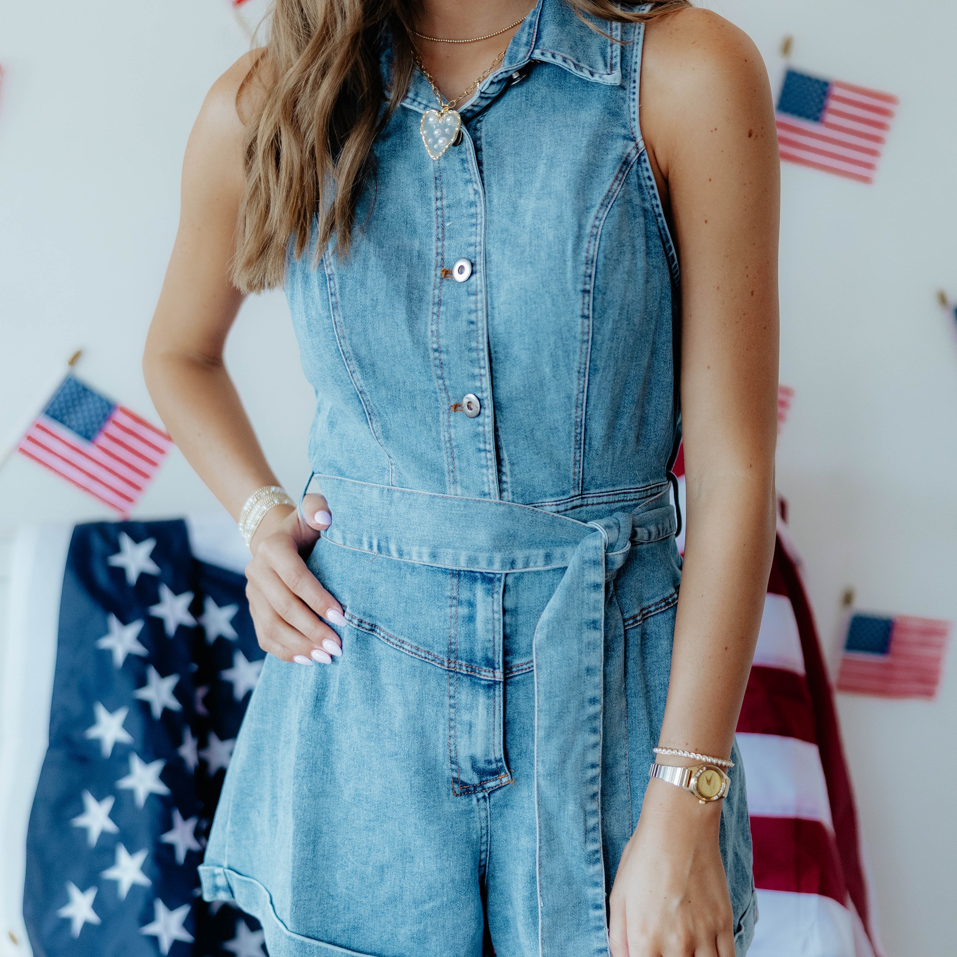 Dixie Denim Romper