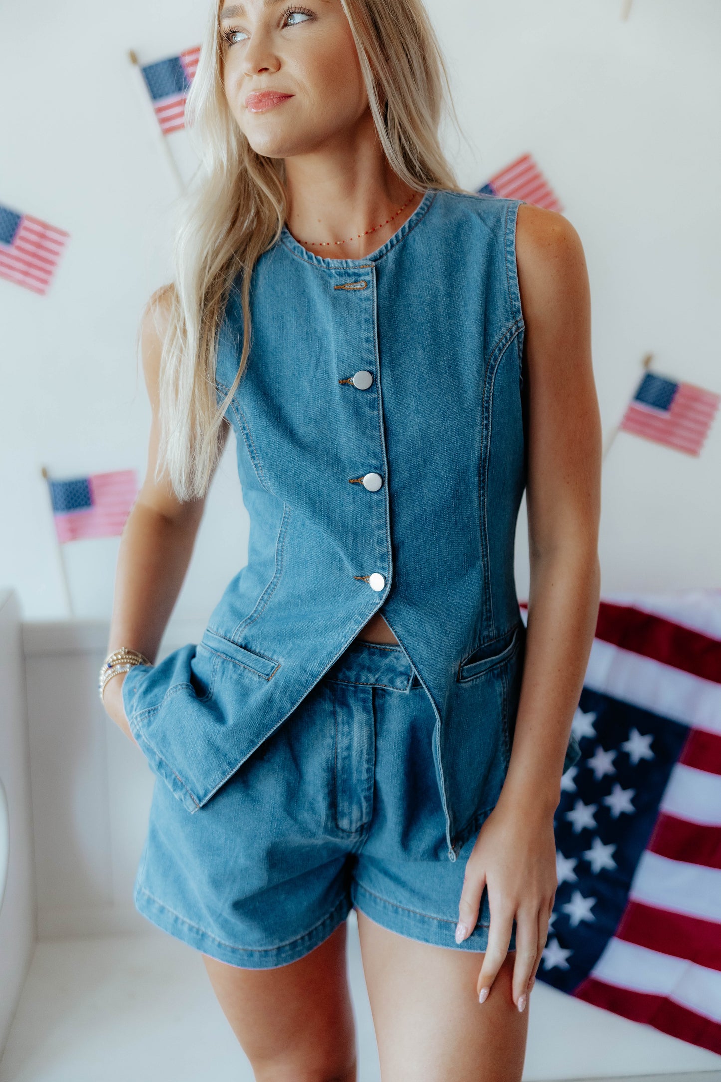 Megan Denim Set