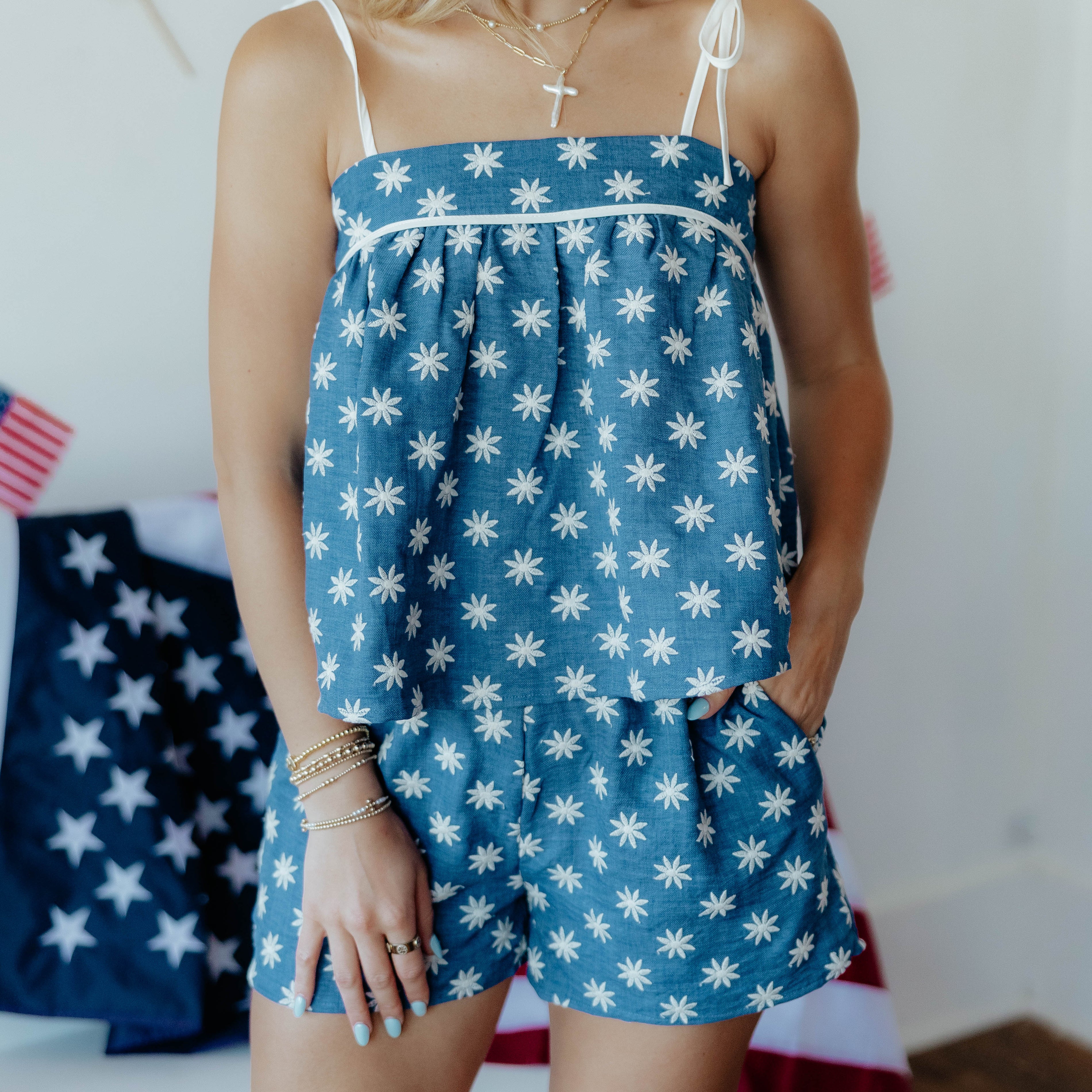 Star Spangled Embroidered Set