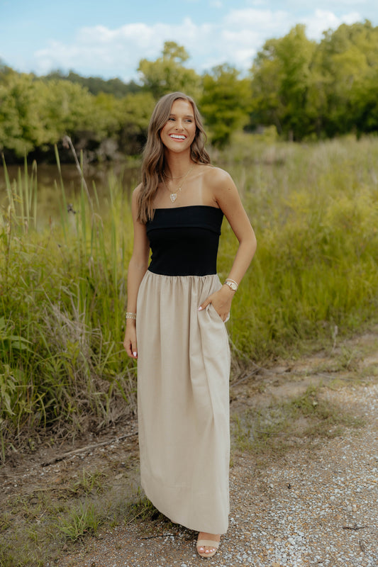 Black Linen Maxi