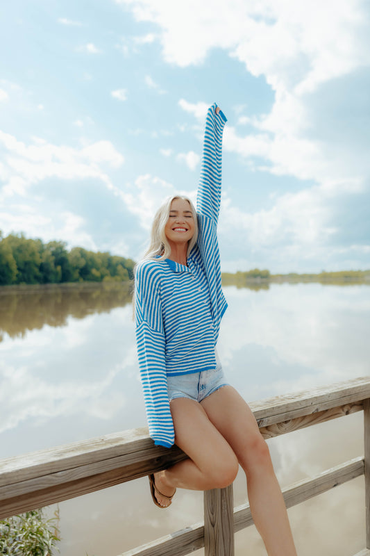Coastal Striped Cardigan