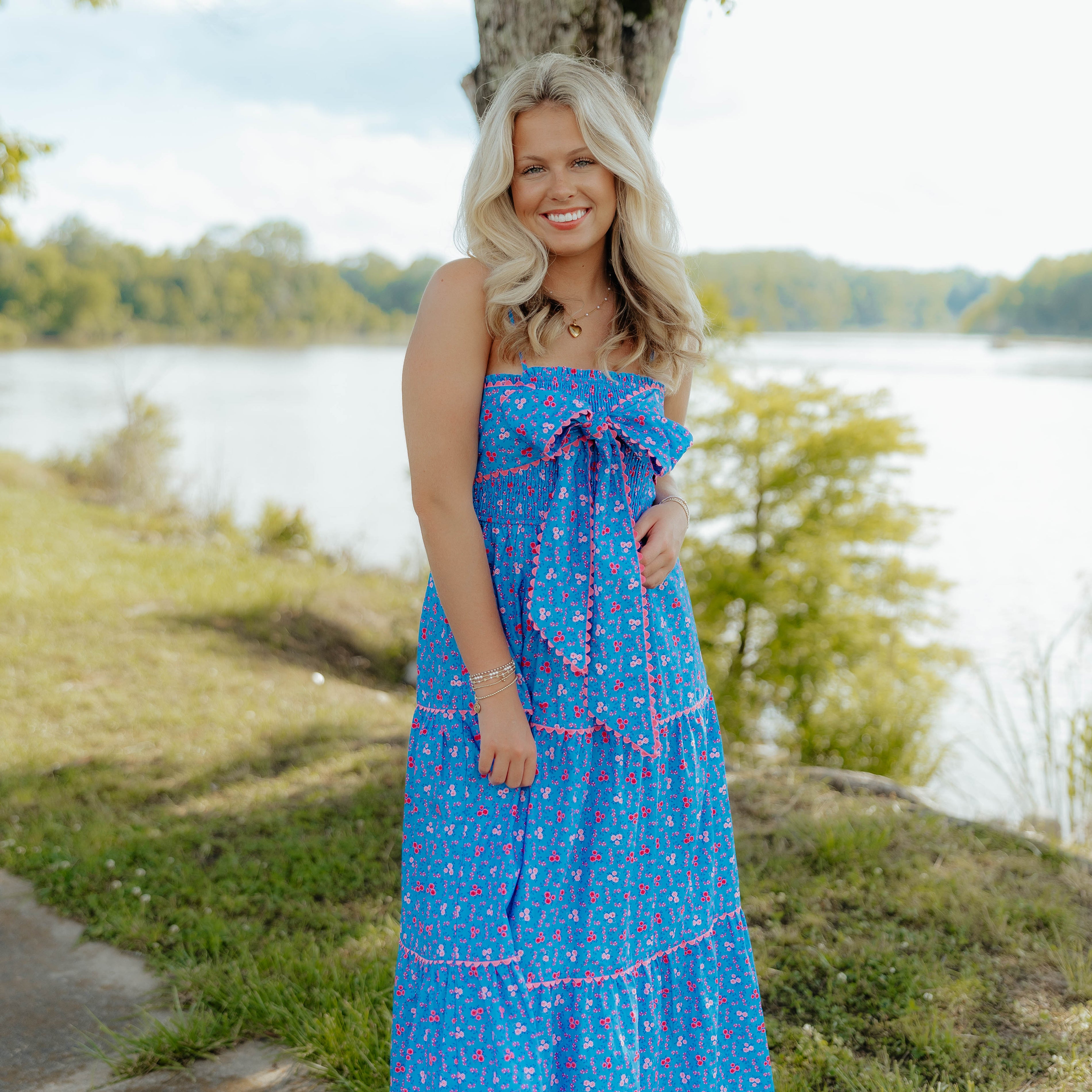 Royal Blue Blossom Maxi