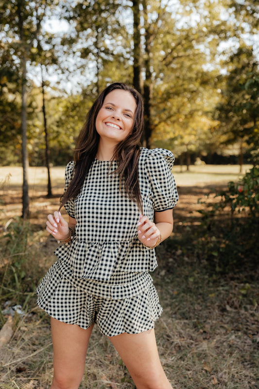 Feelin' Like Fall Gingham Set