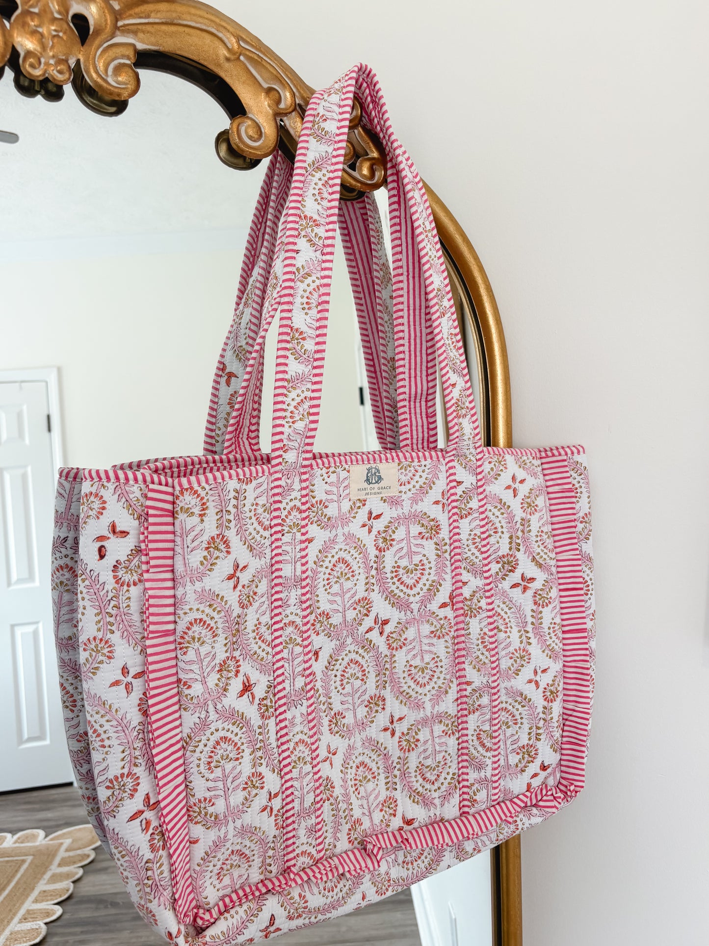Harper Large Quilted Tote Bag