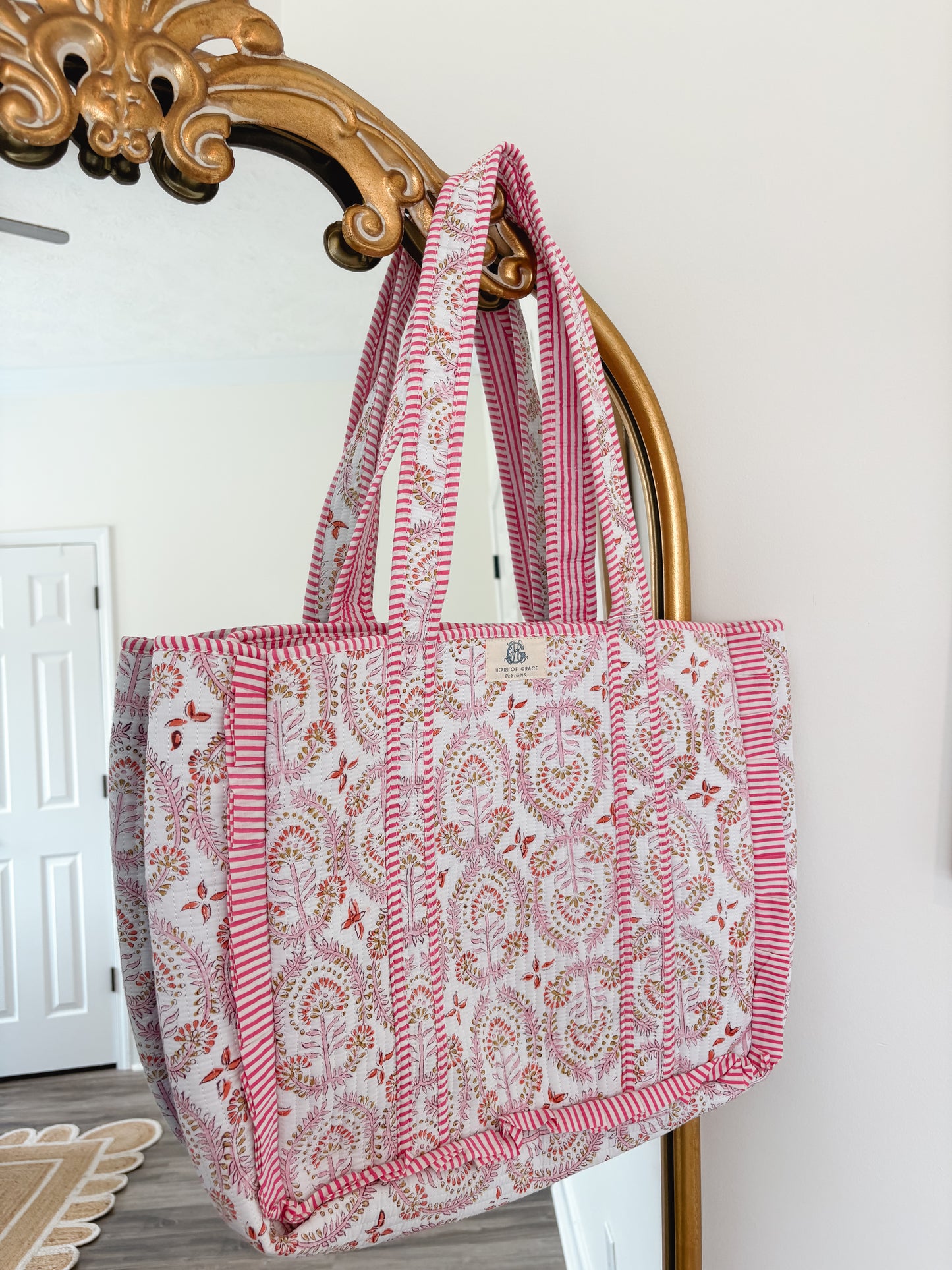 Harper Large Quilted Tote Bag